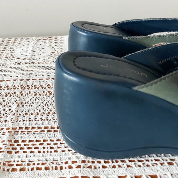 Jasmin Wedge Size 9 Thong Sandals Lightweight Platform Comfy Block Chunky Heel - Picture 7 of 14